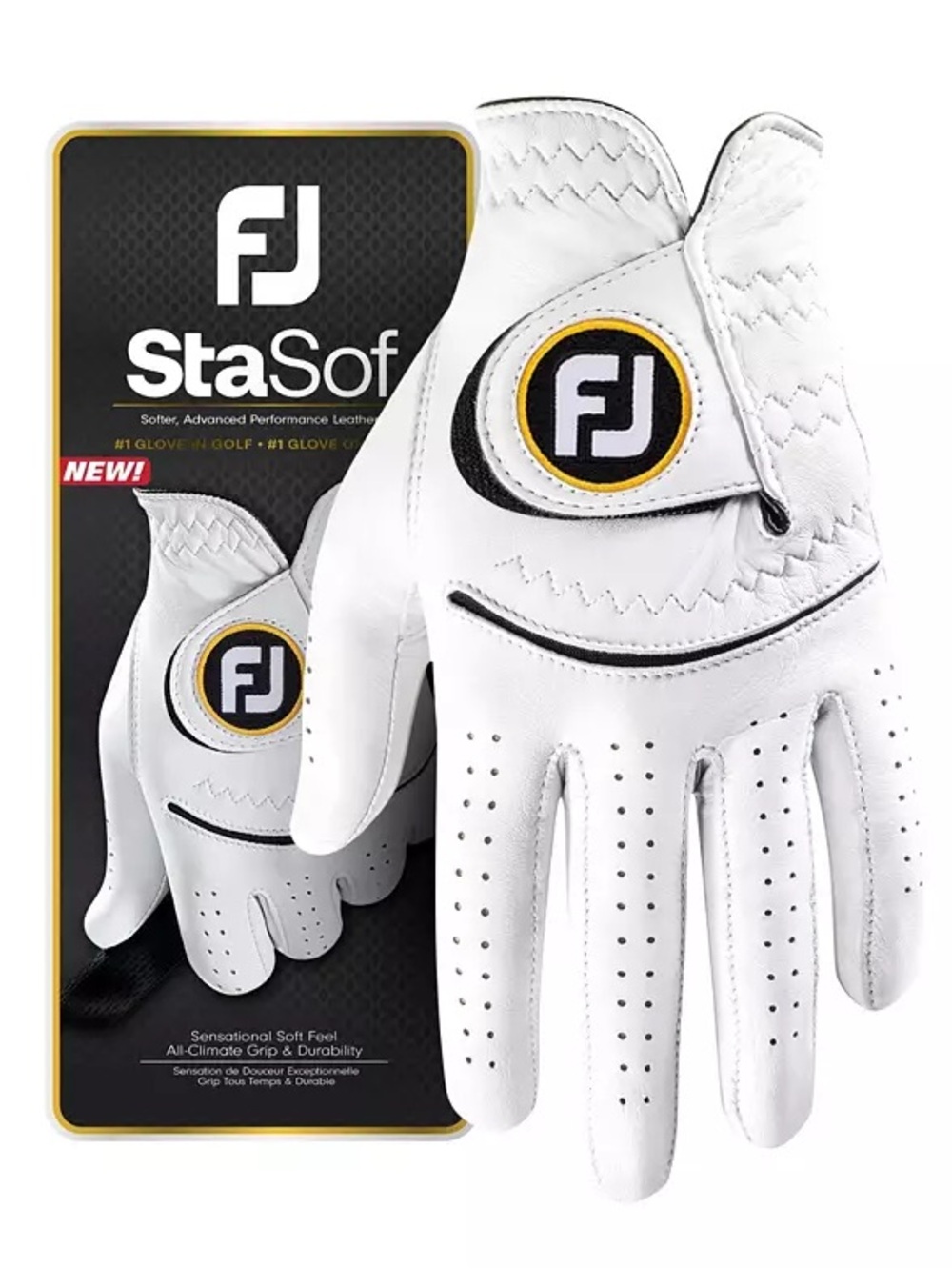 Foot Joy StaSof Women’s Cabretta Leather Golf Glove Size Small Country Club Prep
